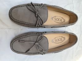 Original Todd`s Damen Loafers, ungetragen, hellgrau, 37.5